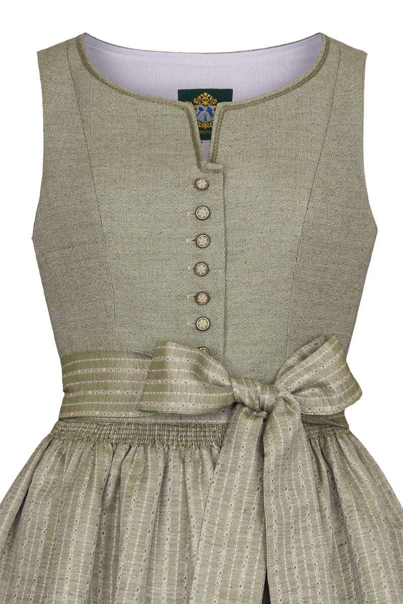 Dirndl lang mit hochgeschlossenem Ausschnitt lindgrn Bild 2