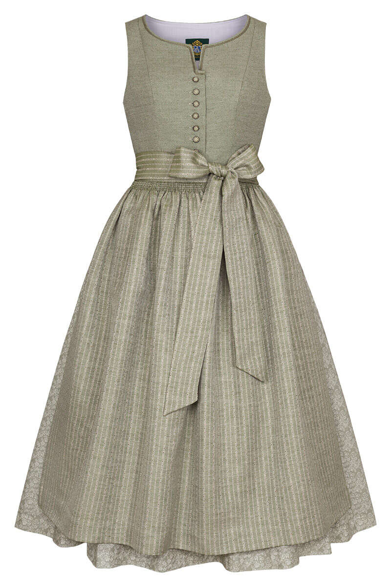 Dirndl lang mit hochgeschlossenem Ausschnitt lindgrn
