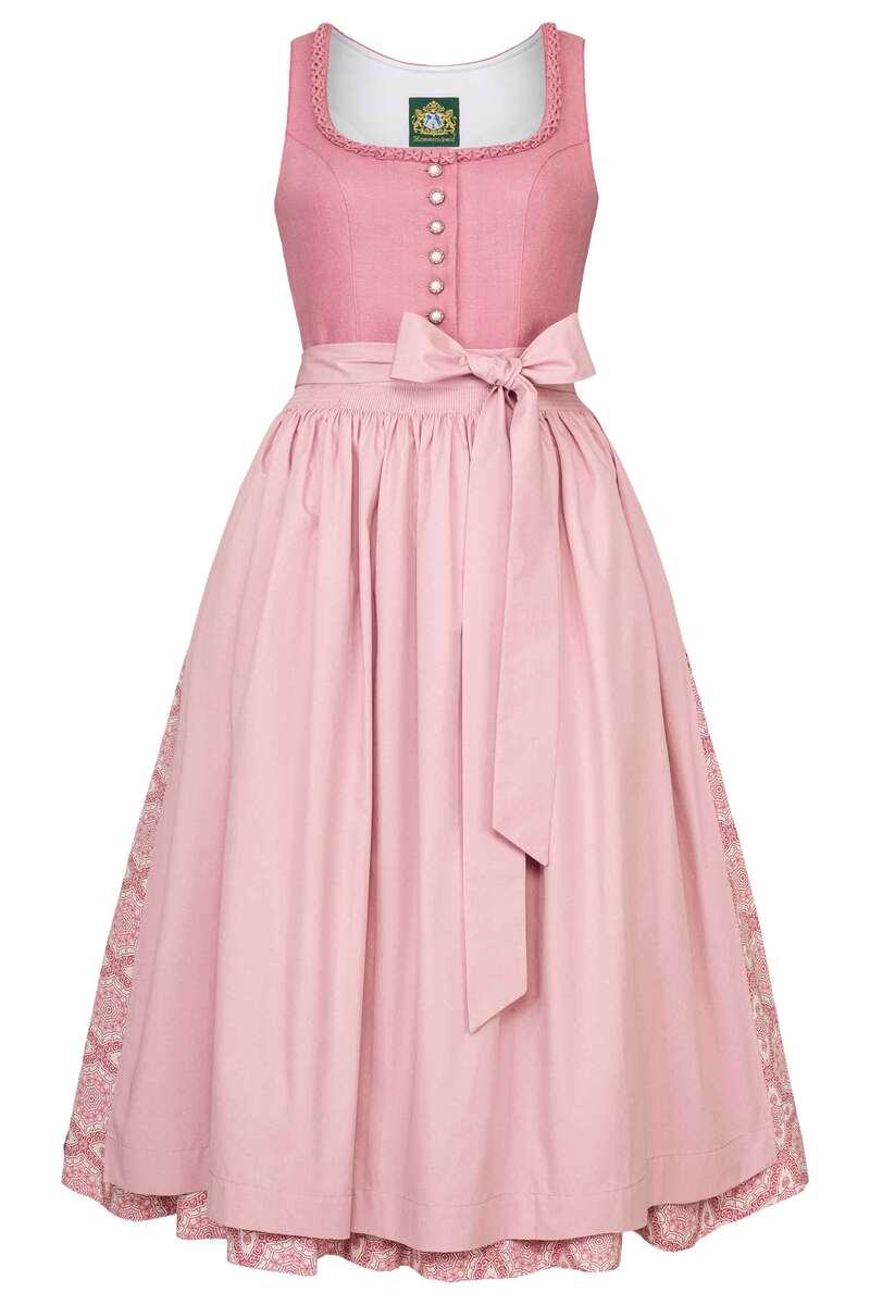 Leinendirndl lang rosa