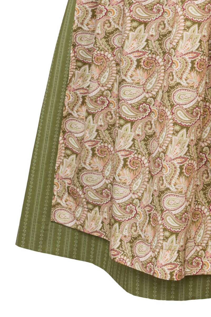Langes Baumwolldirndl mit Paisleymuster pink grün Bild 2
