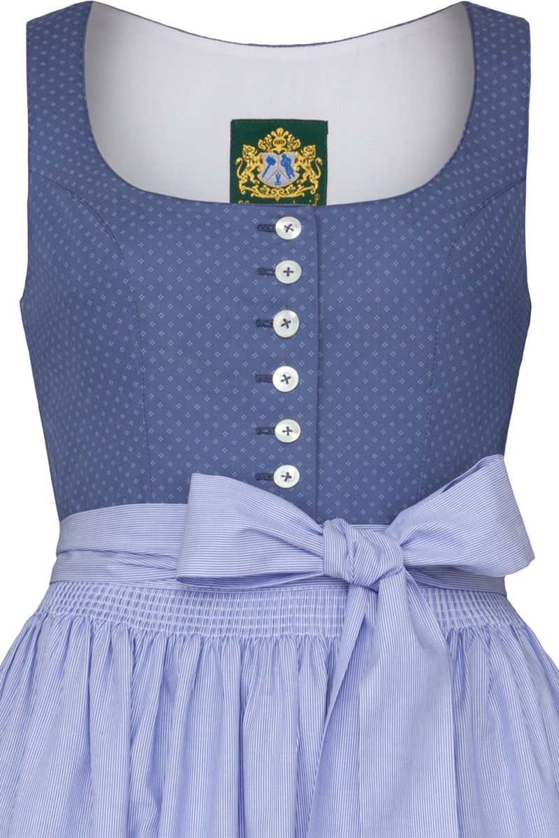 Baumwolldirndl lang blau Bild 2