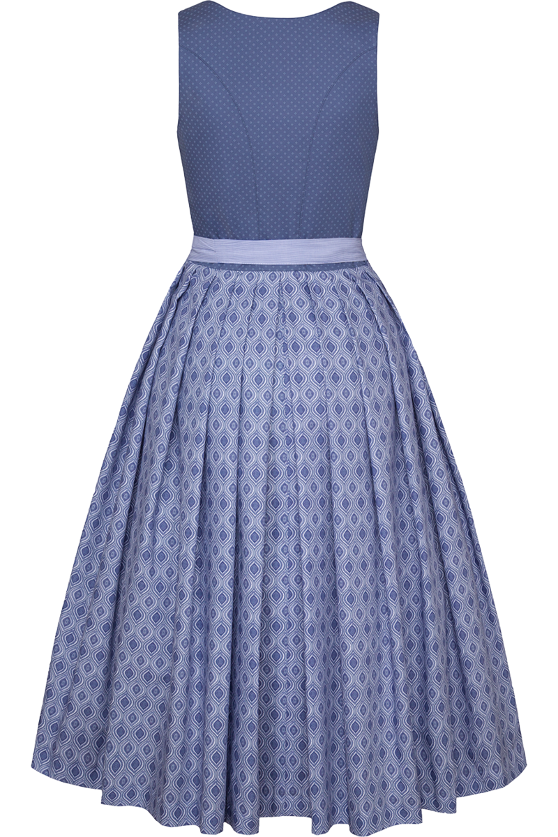 Baumwolldirndl lang blau Bild 2