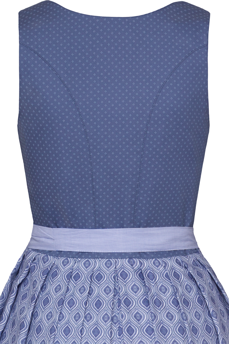 Baumwolldirndl lang blau Bild 2