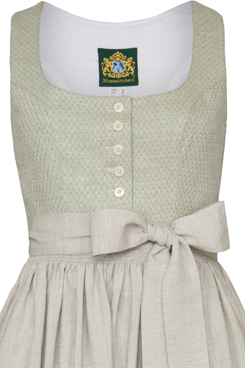 Dirndl lang grn gemustert Bild 2