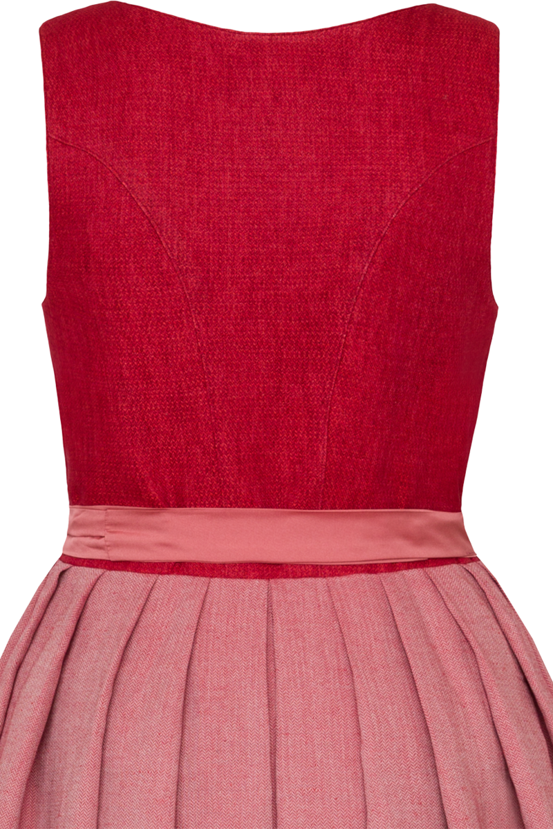 Langes Leinendirndl rot Bild 2
