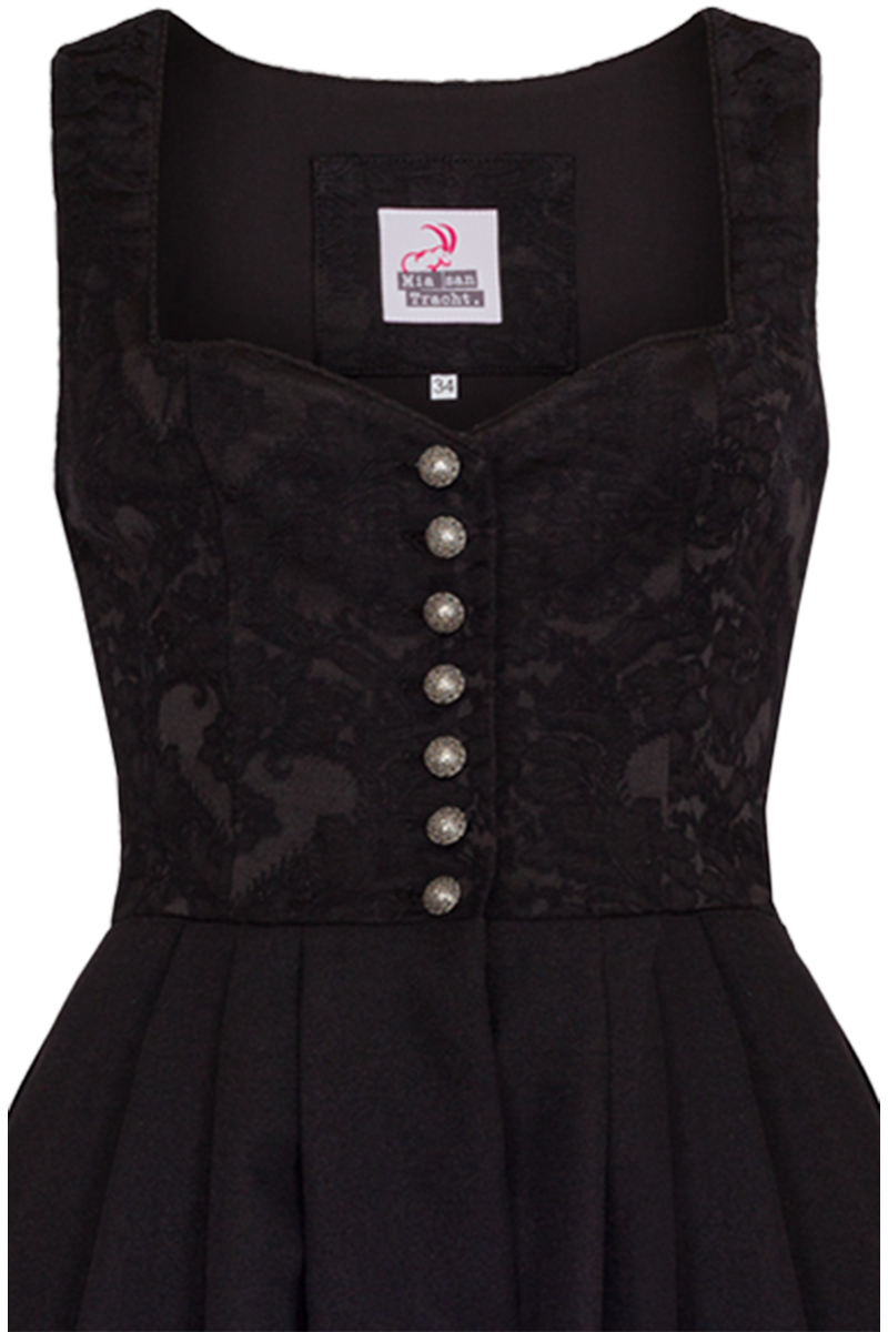 Dirndl lang ohne Schrze schwarz Bild 2