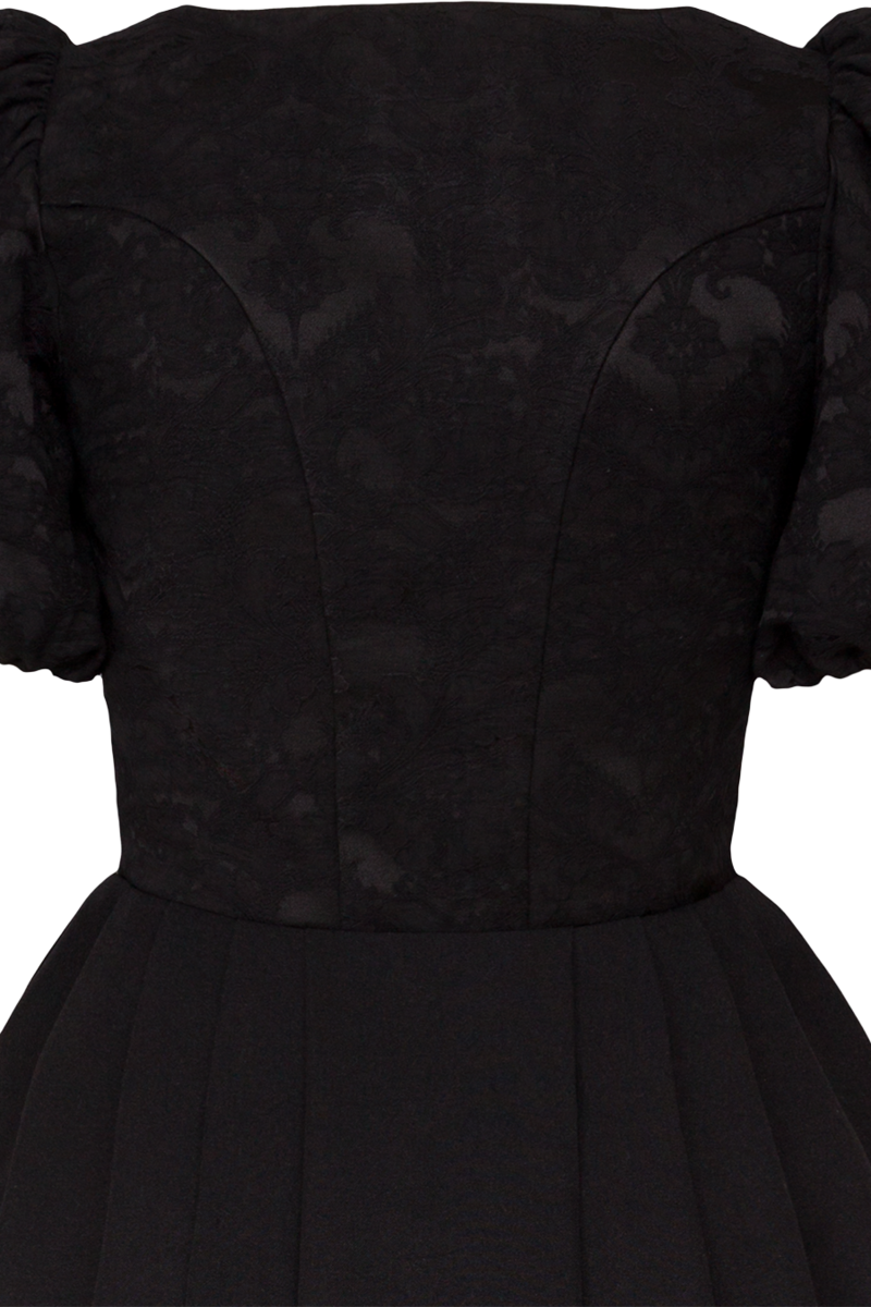 Dirndl mit Puffrmeln Dirndlkleid ohne Schrze lang schwarz Bild 2