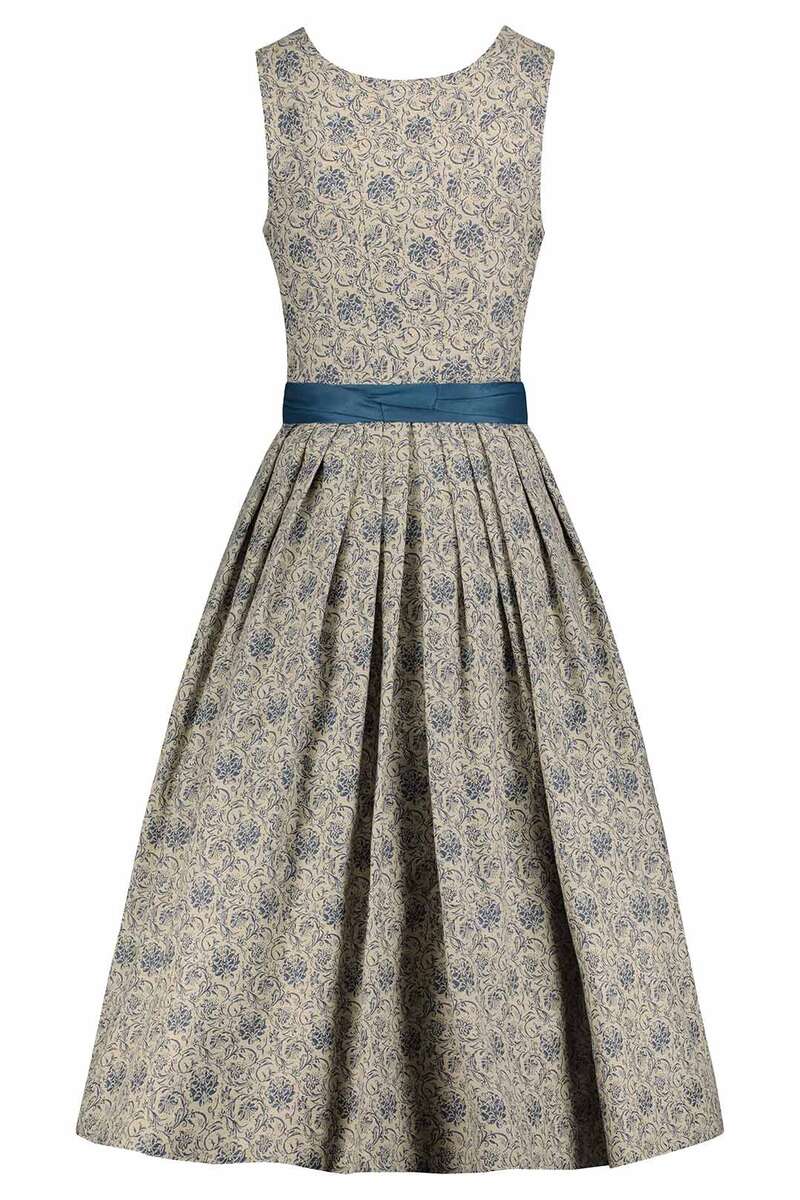 Dirndl mit Miederhakenverschluss chamois stahlblau Bild 2