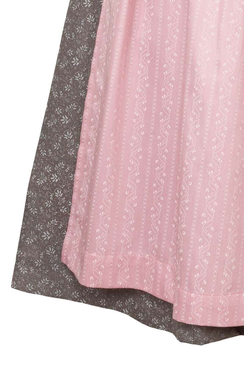 Baumwolldirndl lang grau rosa Bild 2