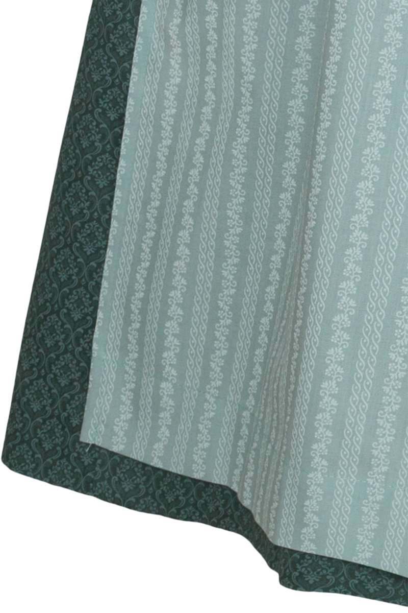 Dirndl lang aus Baumwolle mit eckigem Ausschnitt salbei/mint Bild 2