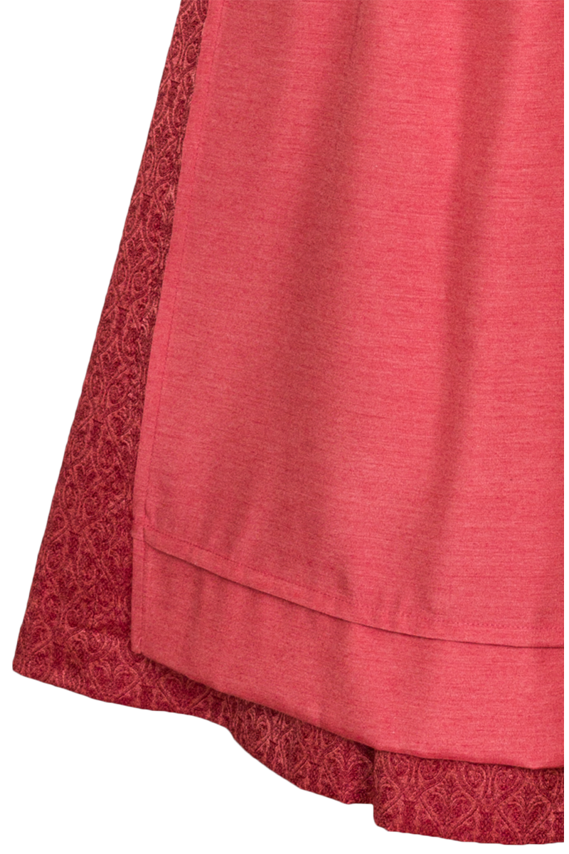 Dirndl mit hochgeschlossenem Ausschnitt lang rot Bild 2