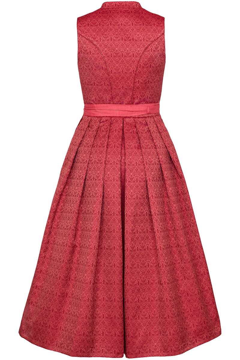 Dirndl mit hochgeschlossenem Ausschnitt lang rot Bild 2