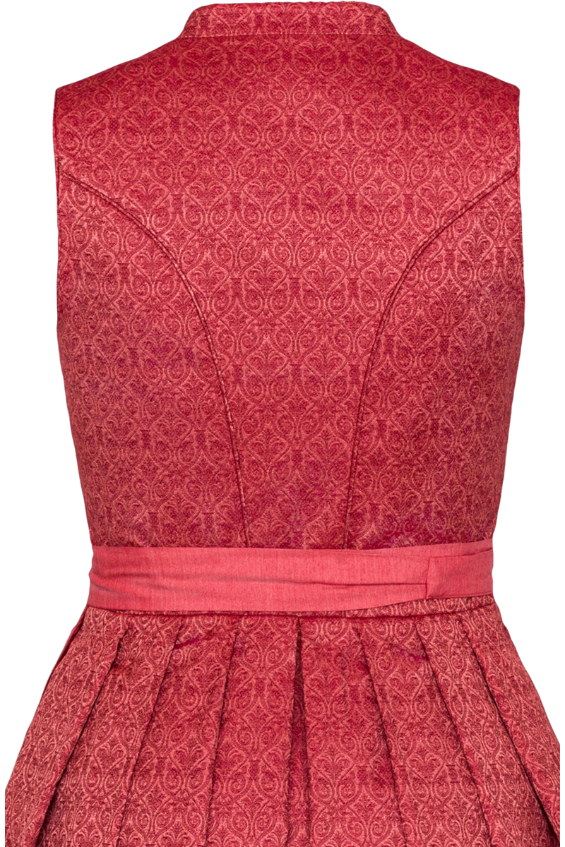 Dirndl mit hochgeschlossenem Ausschnitt lang rot Bild 2