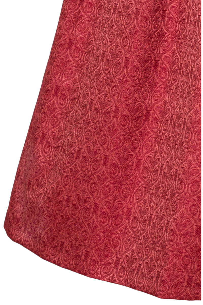 Dirndl mit hochgeschlossenem Ausschnitt lang rot Bild 2