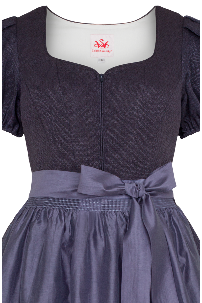 Midi-Dirndl mit rmeln dunkelblau Bild 2