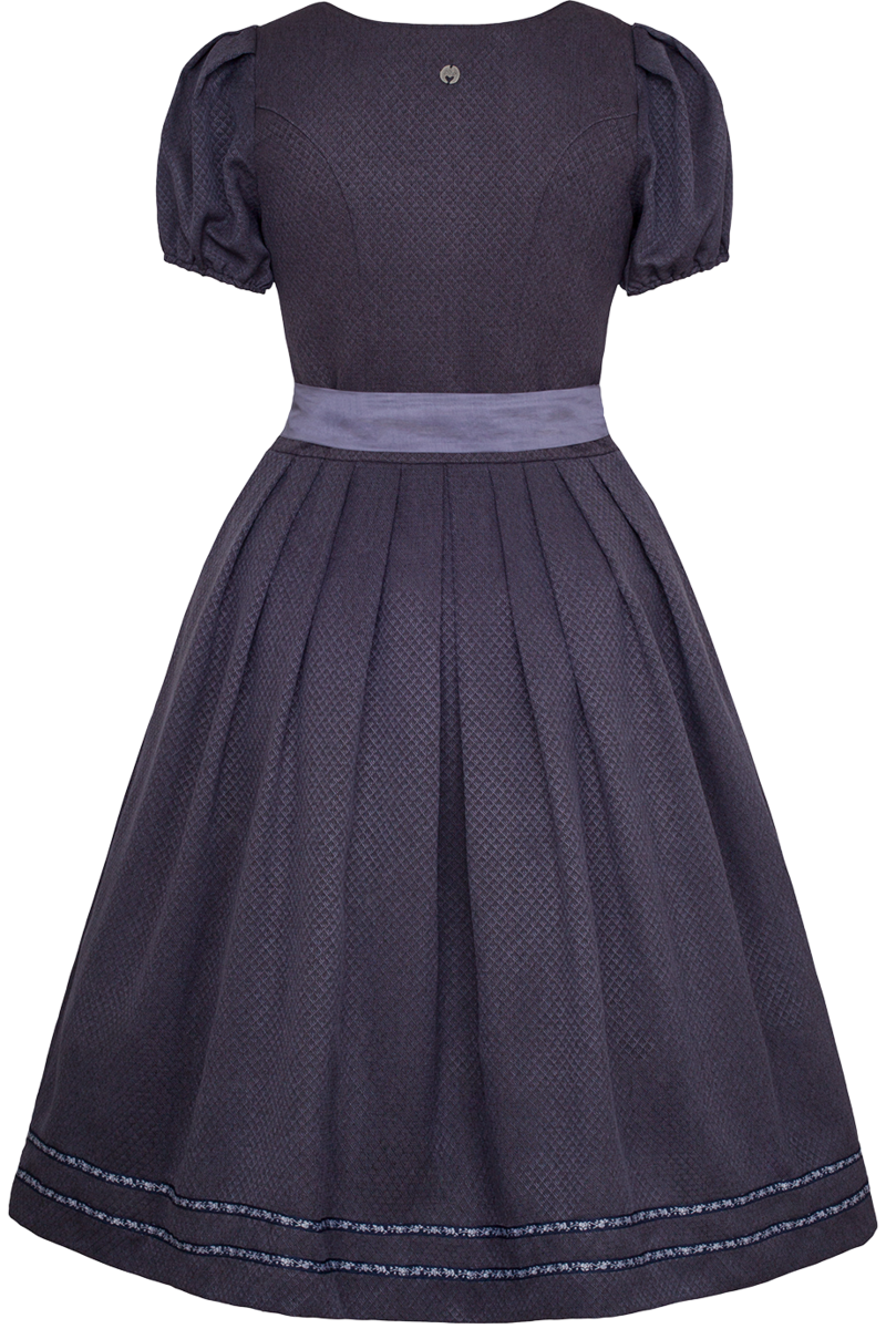 Midi-Dirndl mit rmeln dunkelblau Bild 2