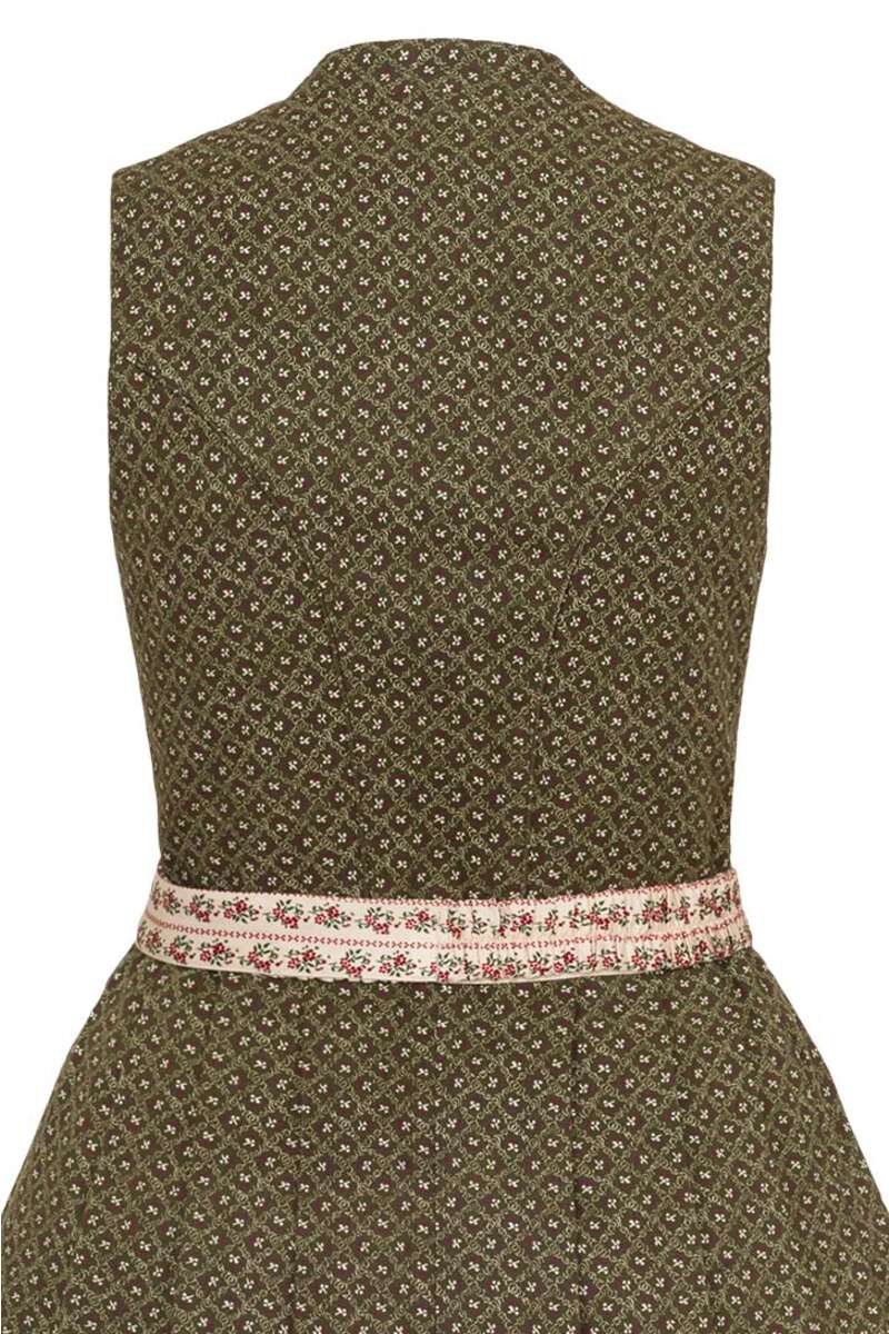Midi Baumwolldirndl olivgrn wei Bild 2