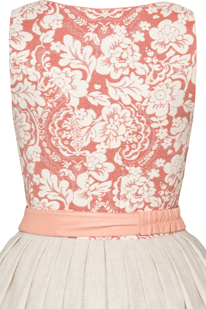 Midi-Dirndl mit Blumenmuster und Metallschliee apricot Bild 2