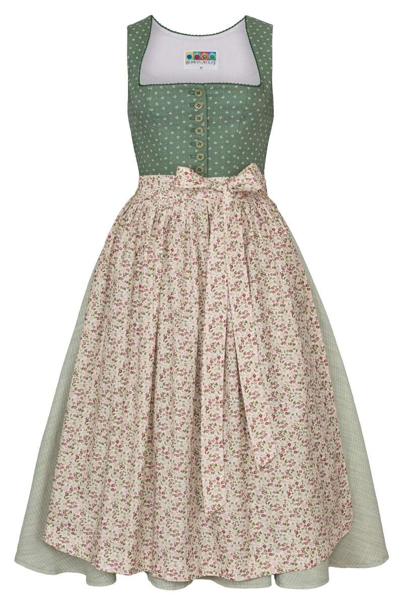 Baumwoll-Mididirndl mint