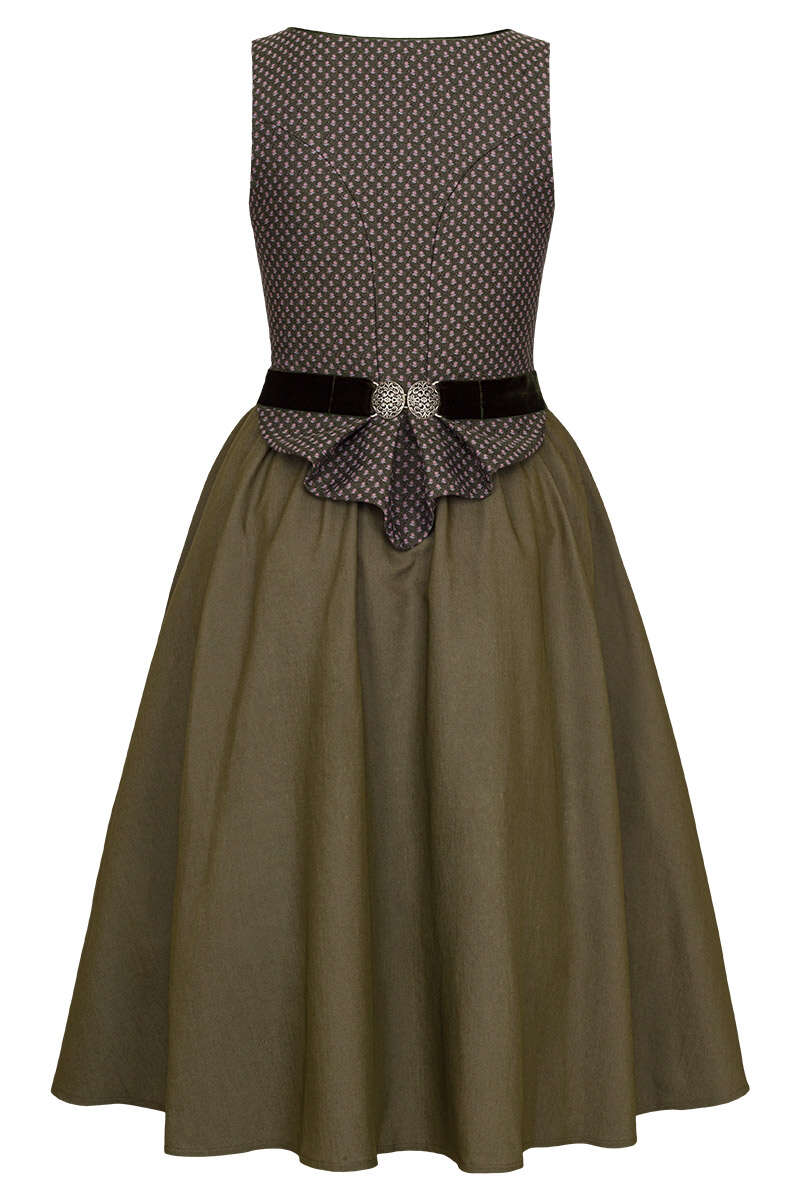 Midi-Dirndl mit Schchen oliv Bild 2