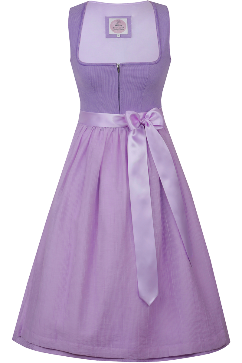 Midi-Dirndl mit Cordoberteil flieder