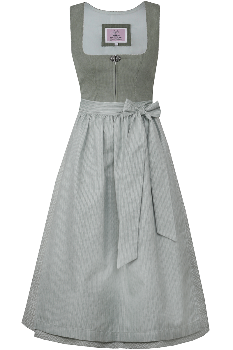 Midi-Dirndl mit Cord pinie