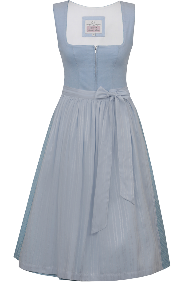 Midi-Dirndl mit Cord babyblau