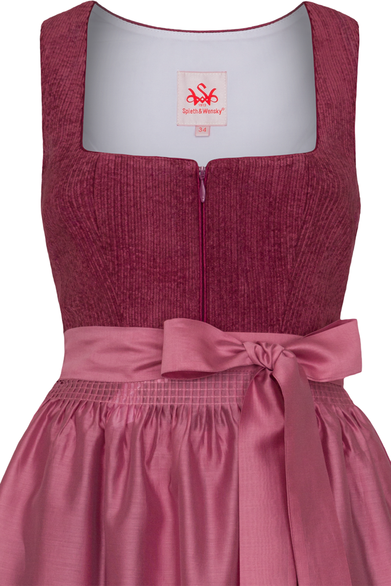 Mididirndl mit Cord rosa Bild 2