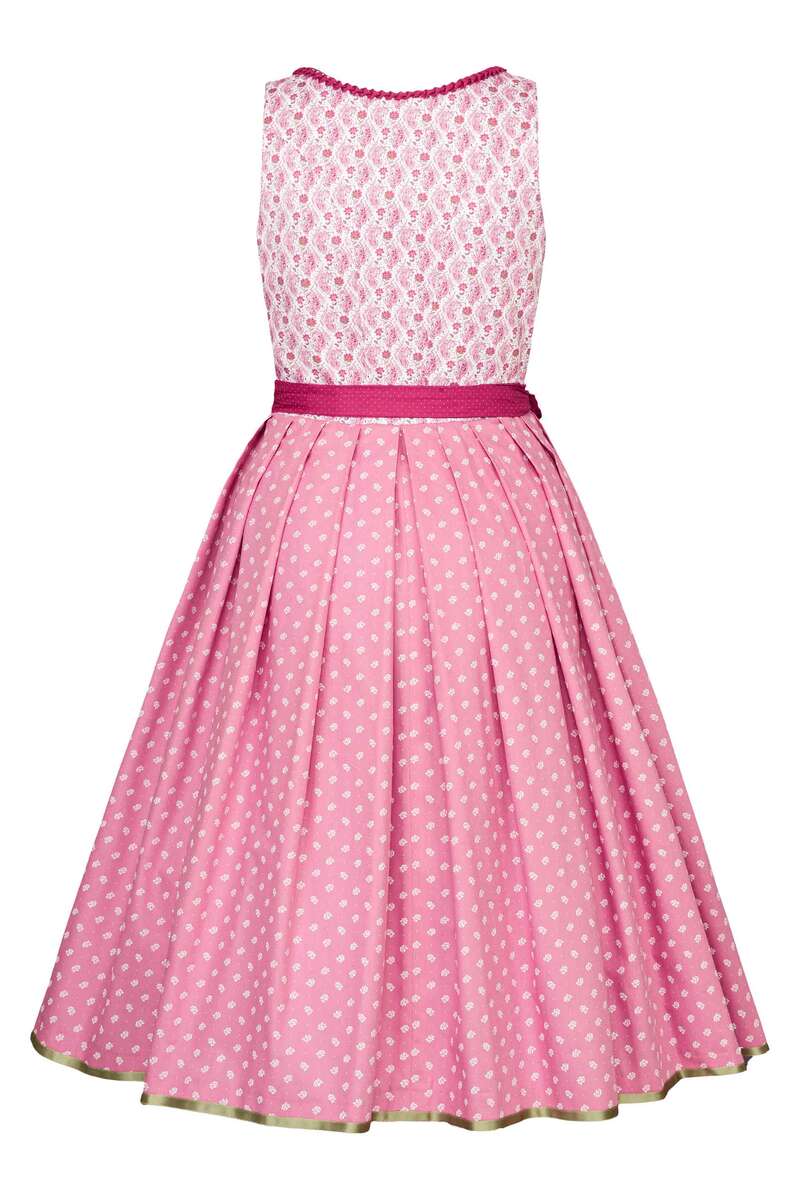 Midi Baumwolldirndl Knpfe Perlmutt altrosa pink wei Bild 2