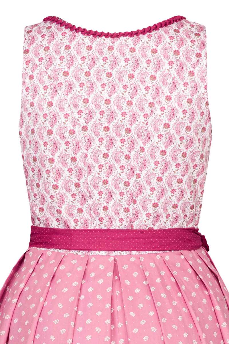 Midi Baumwolldirndl Knpfe Perlmutt altrosa pink wei Bild 2