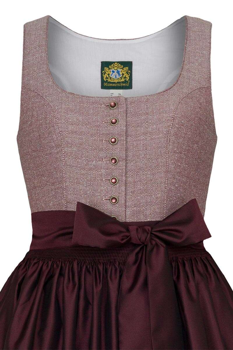 Midi-Dirndl weinrot Bild 2