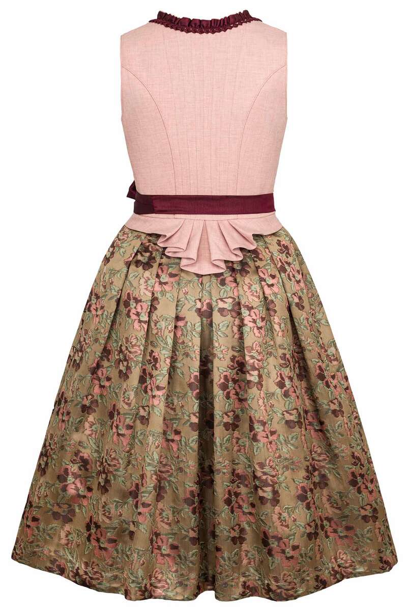 Midi-Dirndl mit Schchen und Blumenmuster altrosa Bild 2