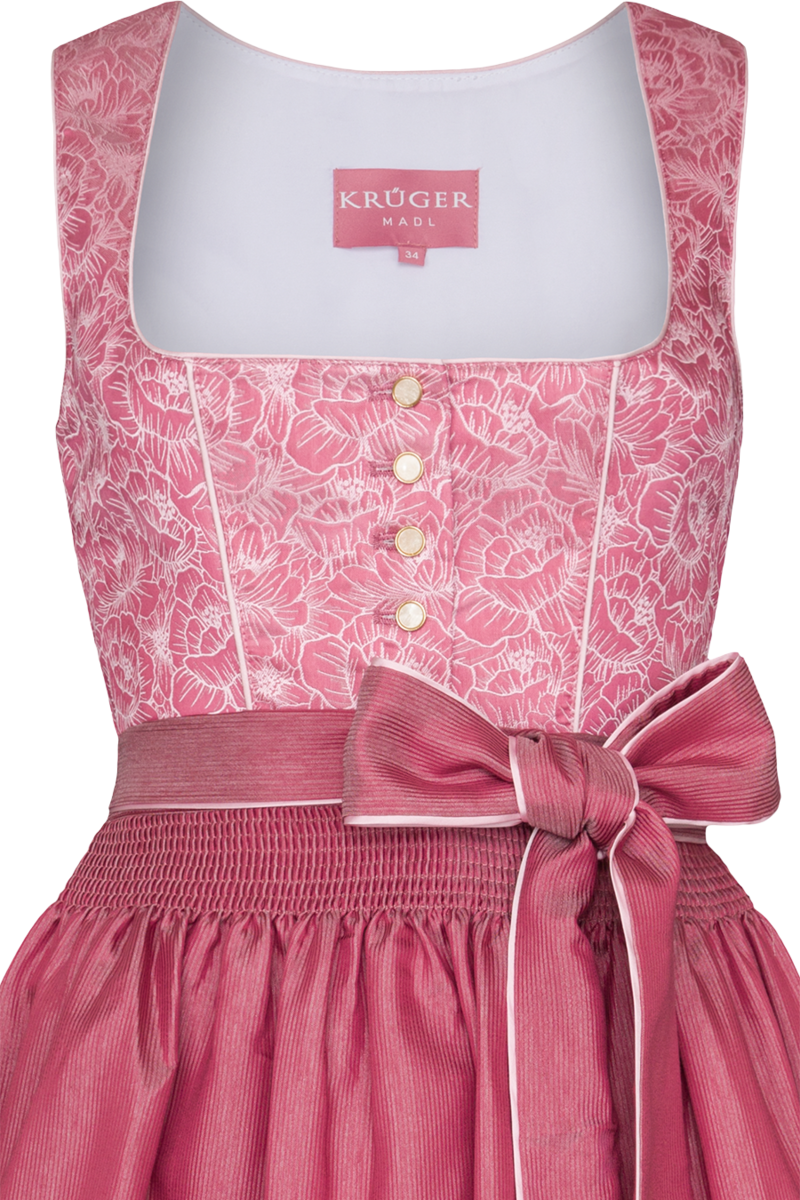 Mini-Dirndl mit Blumenmuster altrosa Bild 2