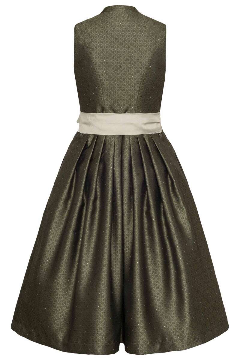 Midi-Dirndl hochgeschlossen dunkelgrn Bild 2