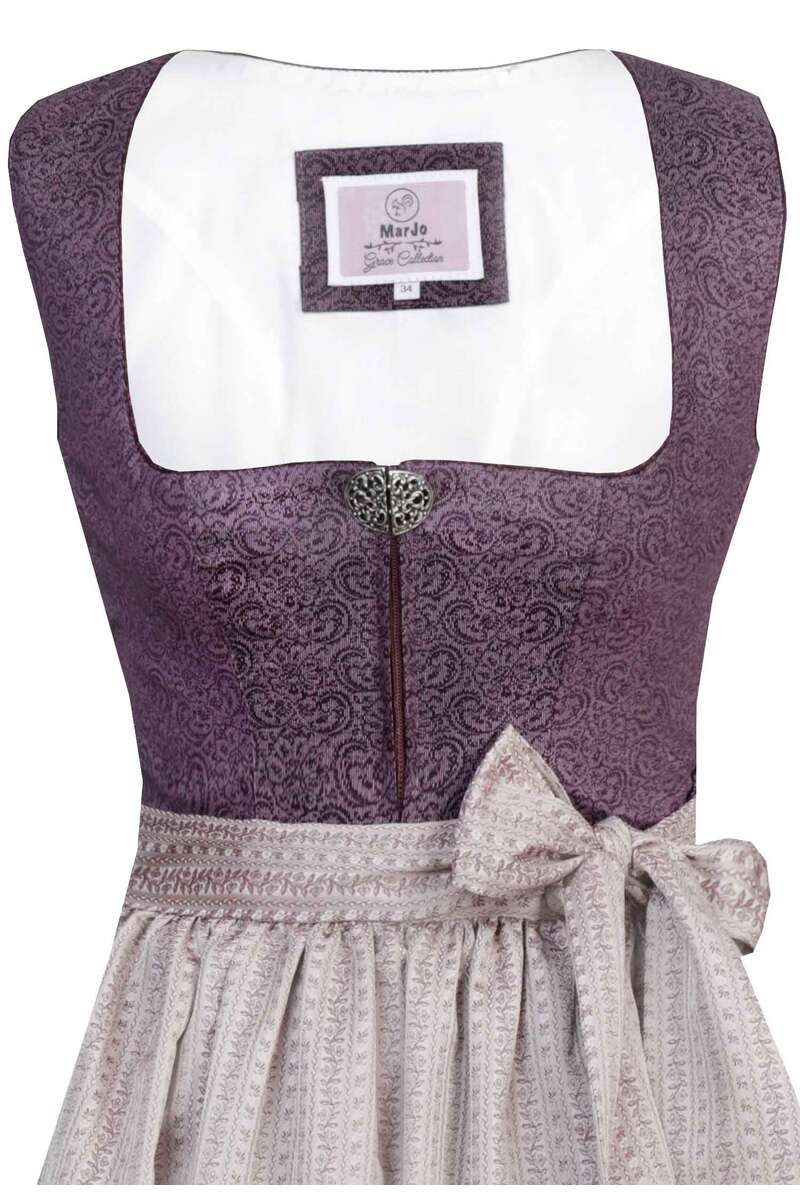 Midi Dirndl aubergine mauve Bild 2