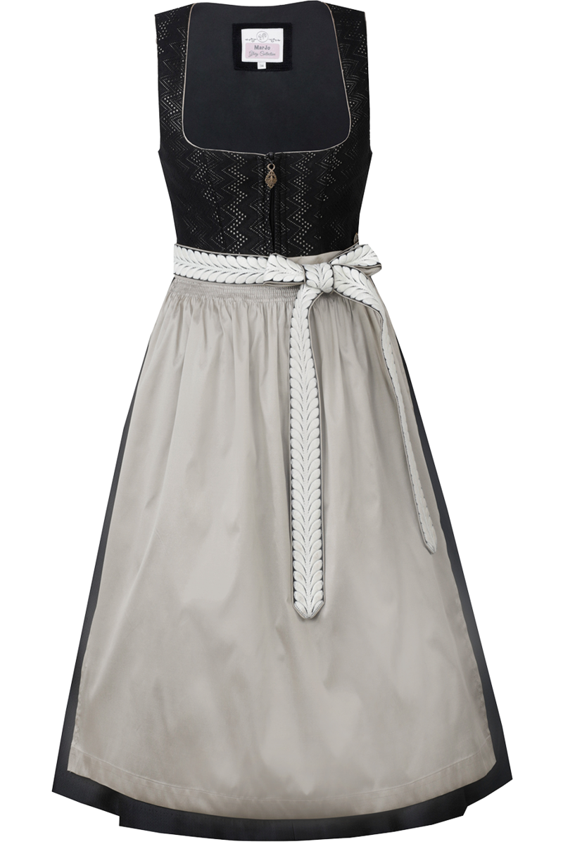 Midi-Dirndl schwarz taupe