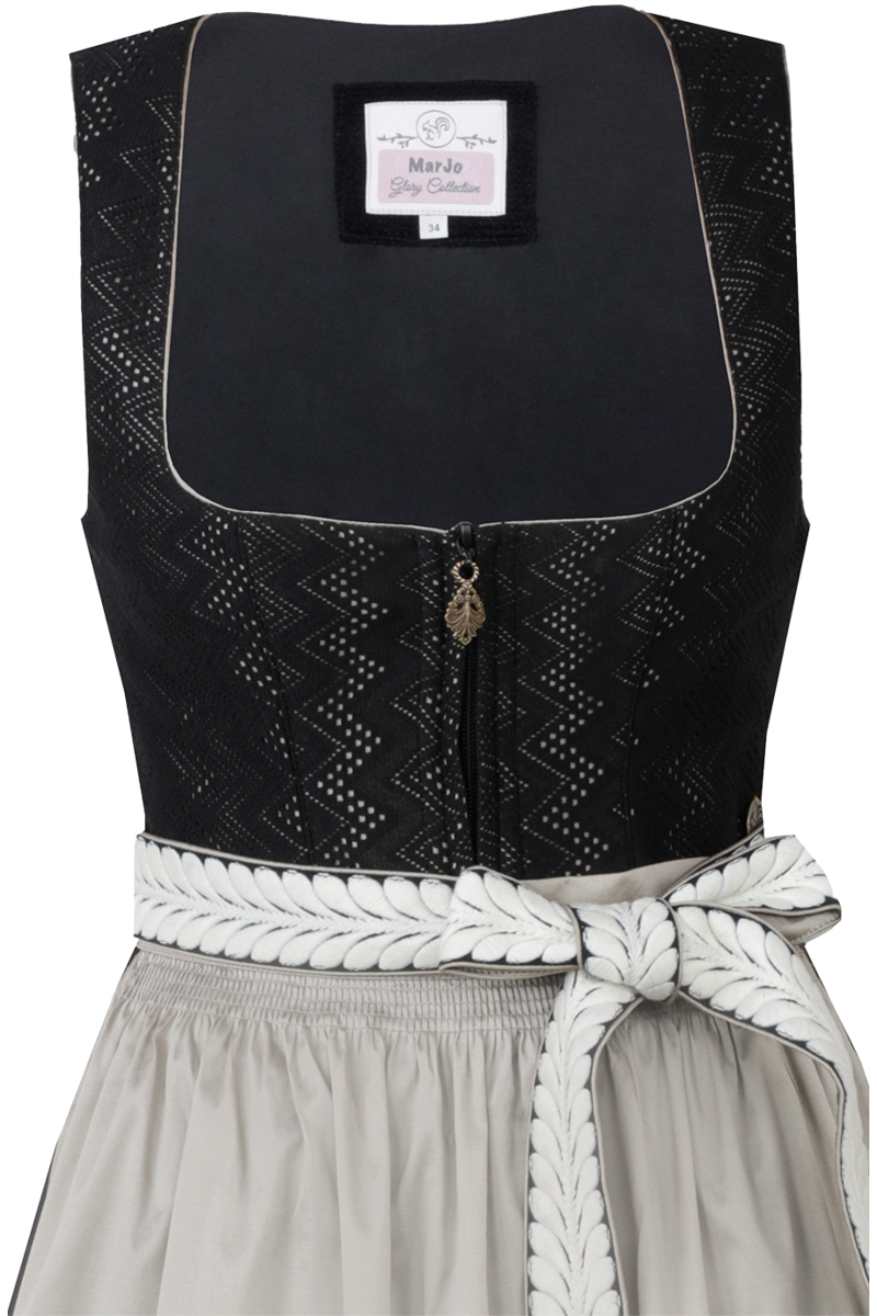 Midi-Dirndl schwarz taupe Bild 2