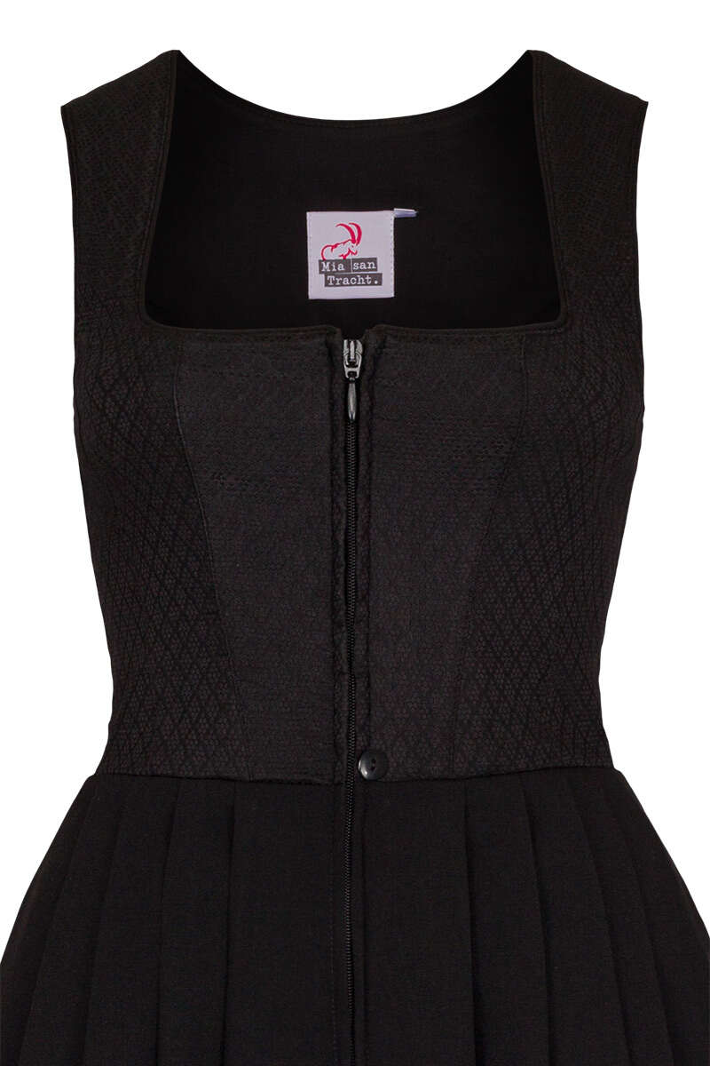 Langes Dirndl ohne Schrze schwarz Bild 2