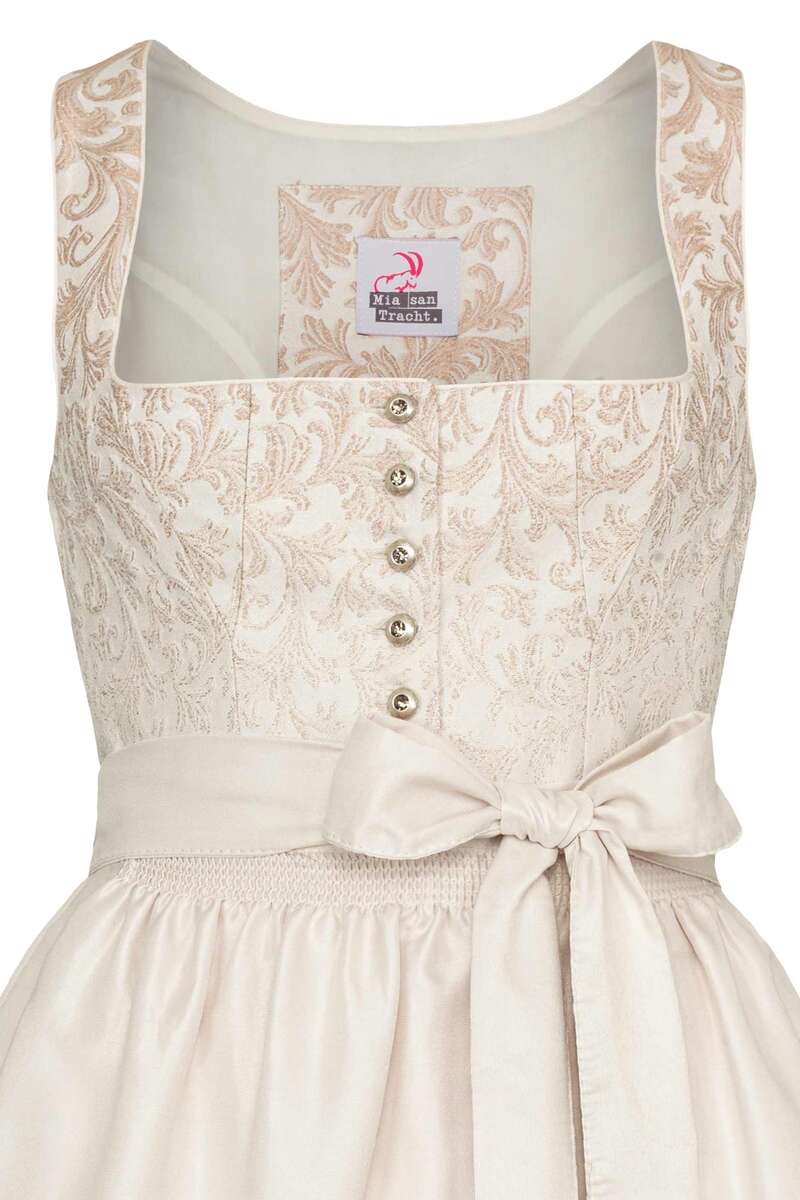 Brautdirndl Hochzeitsdirndl Dirndl Standesamt champagner Bild 2