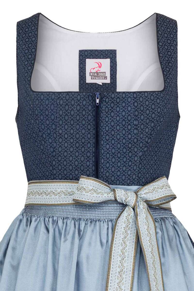 Midi Dirndl mit Reiverschluss marineblau Bild 2