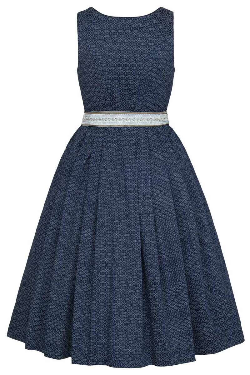 Midi Dirndl mit Reiverschluss marineblau Bild 2