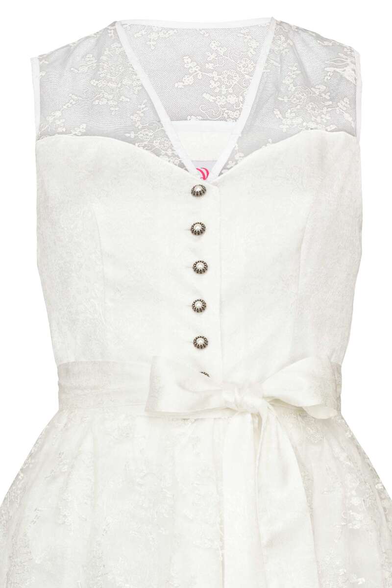 Damen Midi-Hochzeitsdirndl wei Bild 2