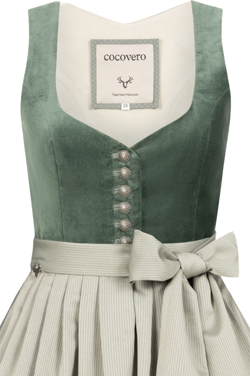 Midi-Samtdirndl mit Herzausschnitt velvet mint Bild 2