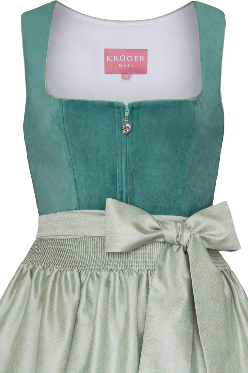 Mini-Dirndl mit Samtoberteil grn Bild 2