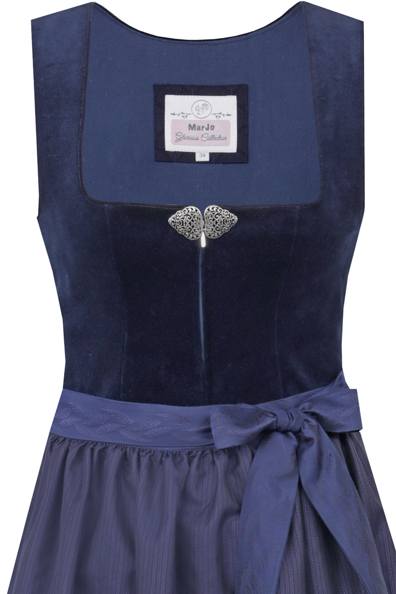 Midi-Dirndl Samt marine Bild 2