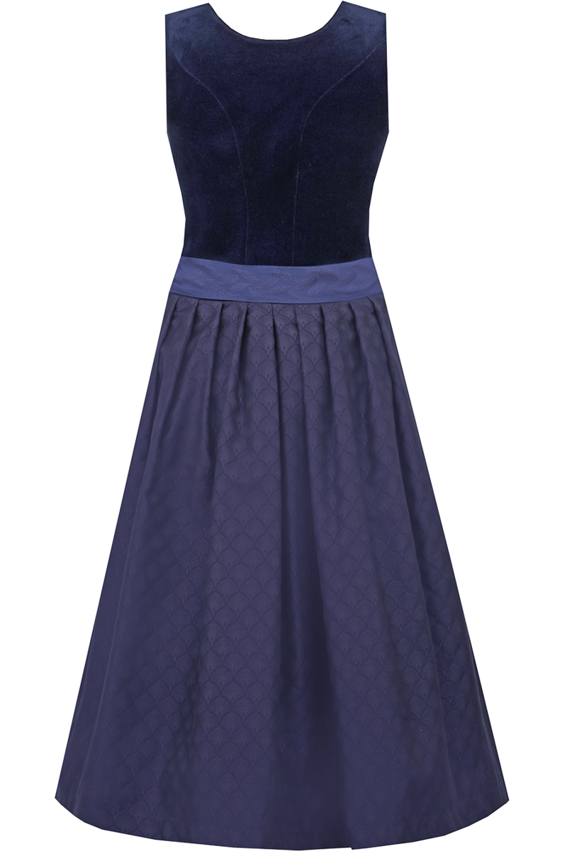 Midi-Dirndl Samt marine Bild 2