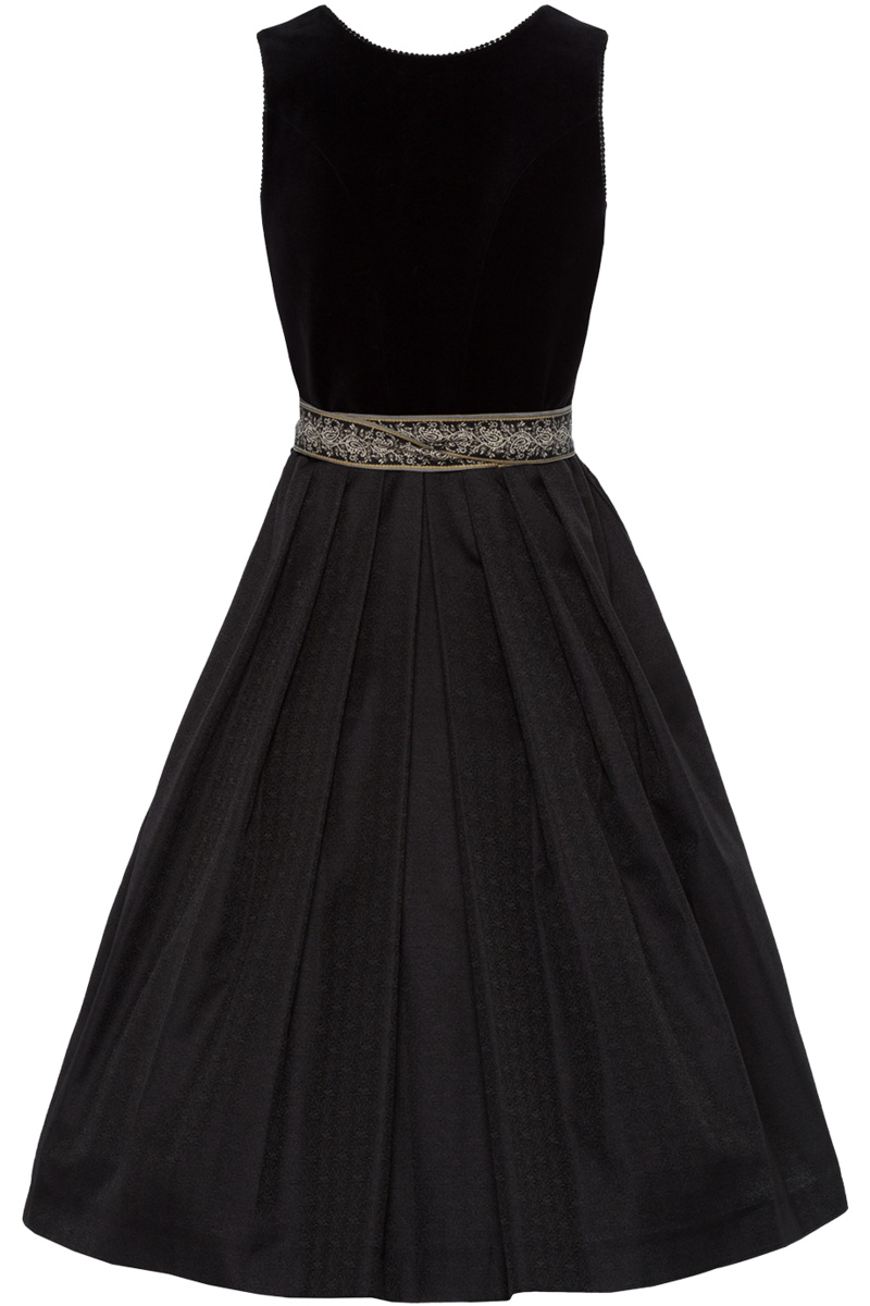 Midi-Samtdirndl schwarz Bild 2