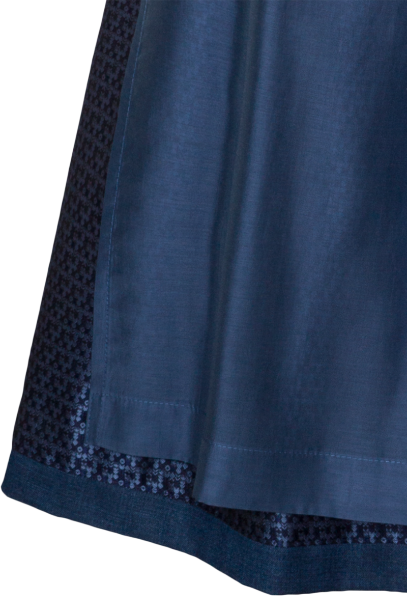 Midi-Dirndl gerader Ausschnitt mit Reiverschluss blau Bild 2