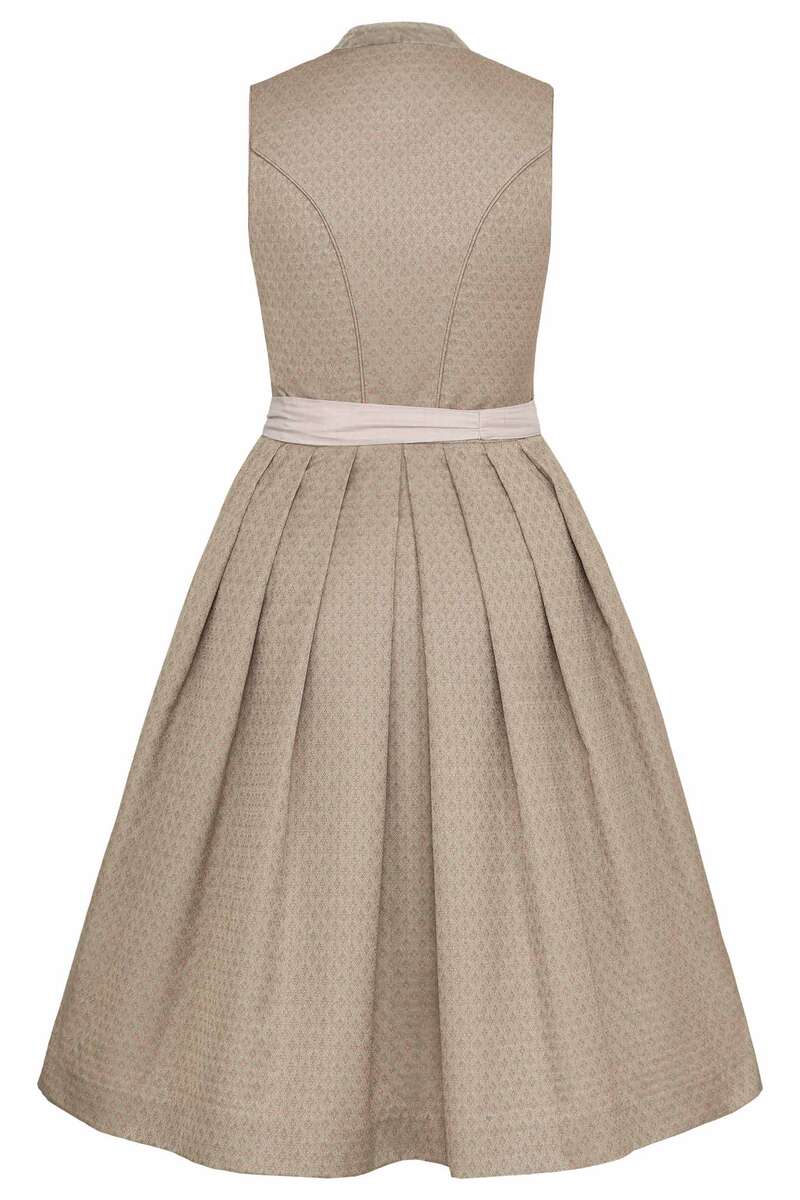 Dirndl hochgeschlossen Midi taupe Bild 2