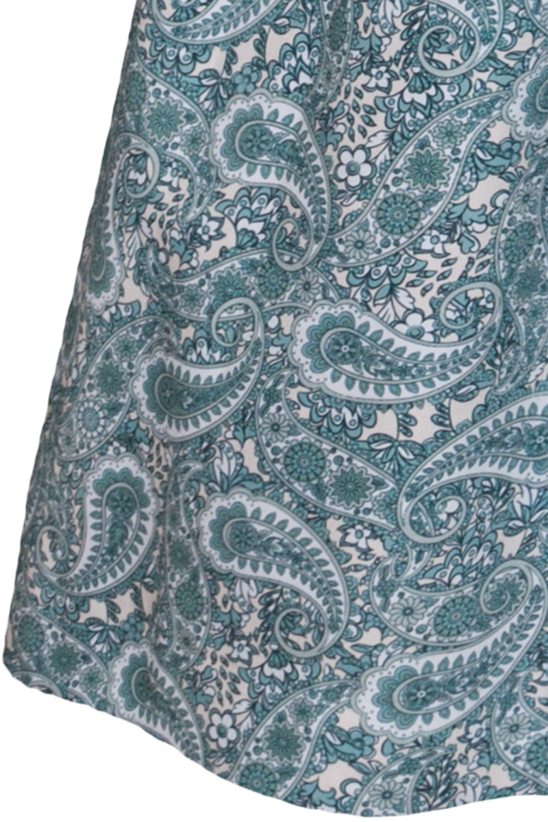 Dirndl lang Paisleymuster eckiger Ausschnitt petrol Bild 2